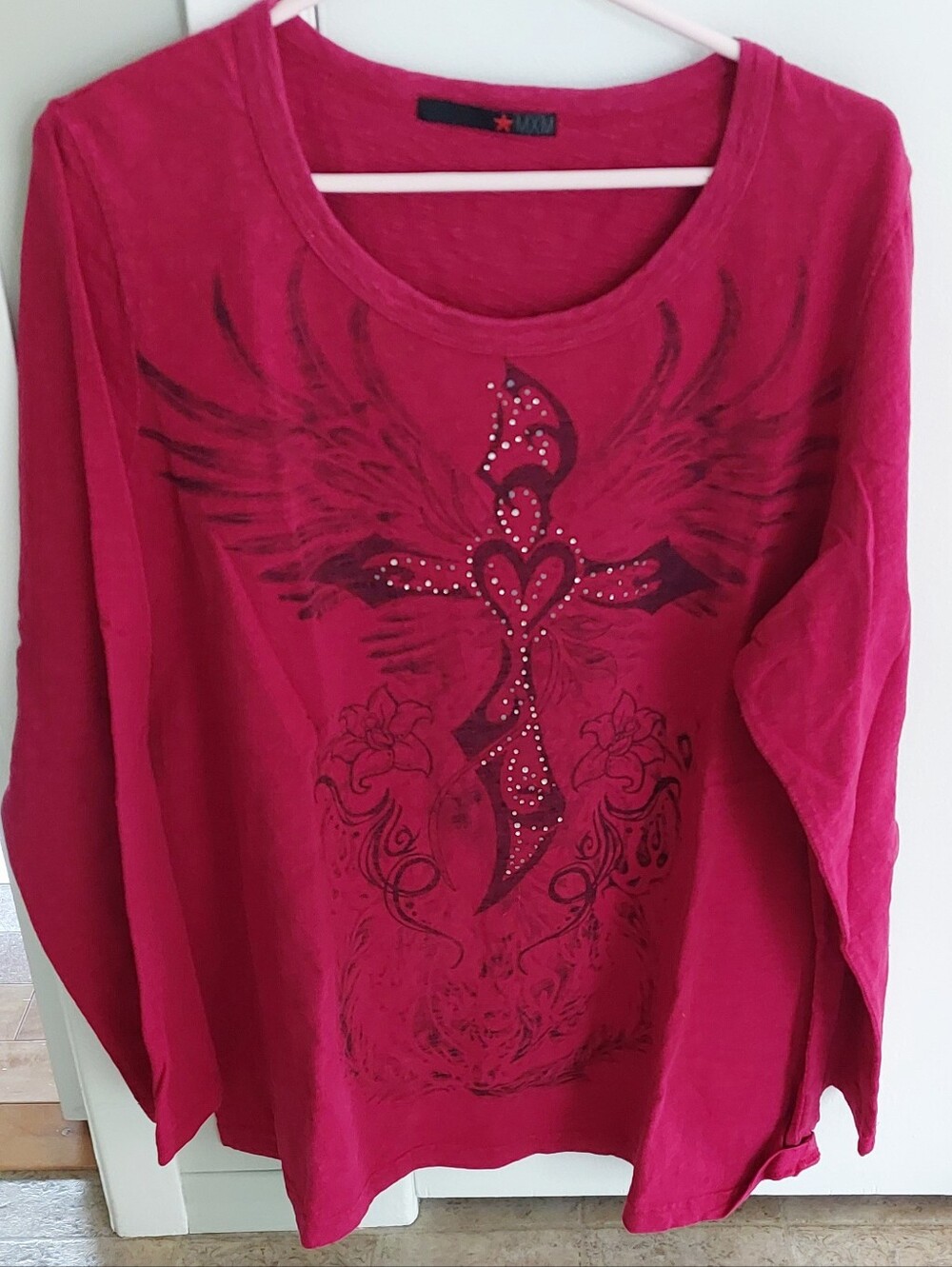 1X Cross Wing Hearts Long Sleeves MXM t-shirt